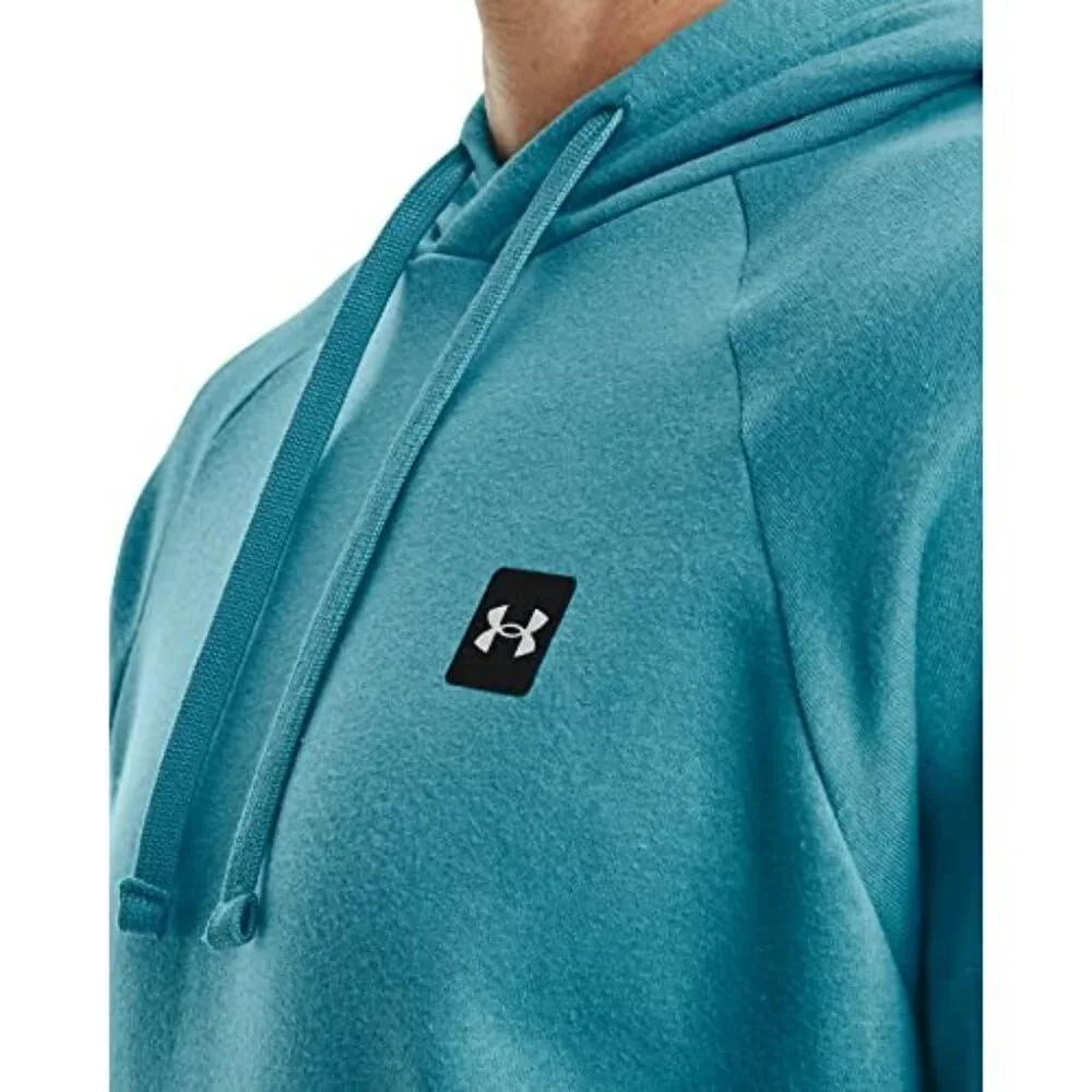 Under Armour Men's Rival Fleece Pullover Hoodie Sz. M Bright Blue - Picture 12 of 12